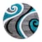 Flash Furniture Turquoise 8' x 8' Modern Plush Abstract Area Rug KP-RG952-88-TQ-GG - alternate 6